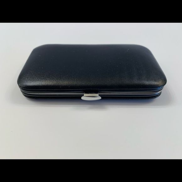 Travel Groom Set- Black Faux Leather Shell Case - NWT - Picture 2 of 8